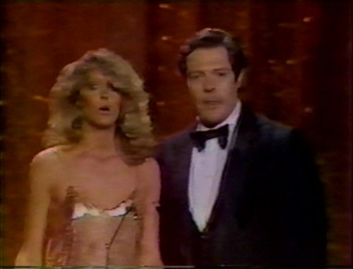 Farrah Fawcett and Marcello Mastroianni